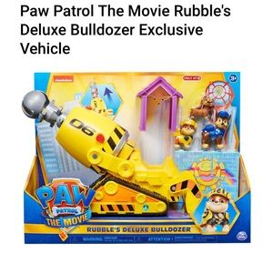 Paw Patrol The Movie Rubble's Deluxe Bulldozer Exclusive Vehicle
